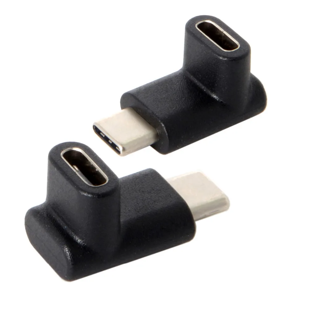 

90 Degree Up or Down Angled Reversible USB 3.1 Type-C Male to Female Extension Adapter for Laptop & Phone