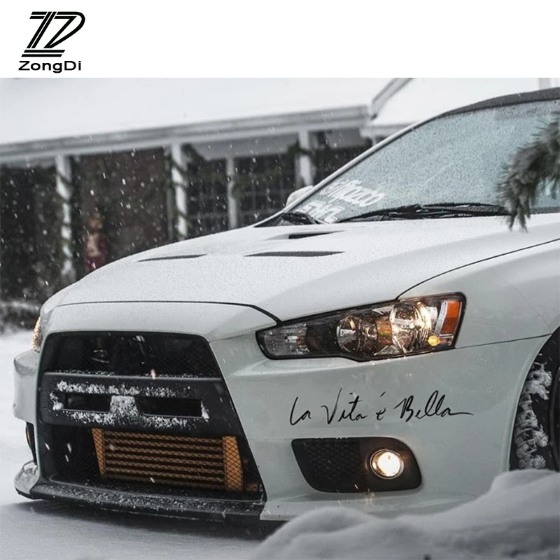 

ZD 1Pcs Car Styling Stickers Life is Beautiful for Alfa Romeo 159 156 Fiat 500 Citroen C4 C5 C3 Renault Duster Megane 2 Logan