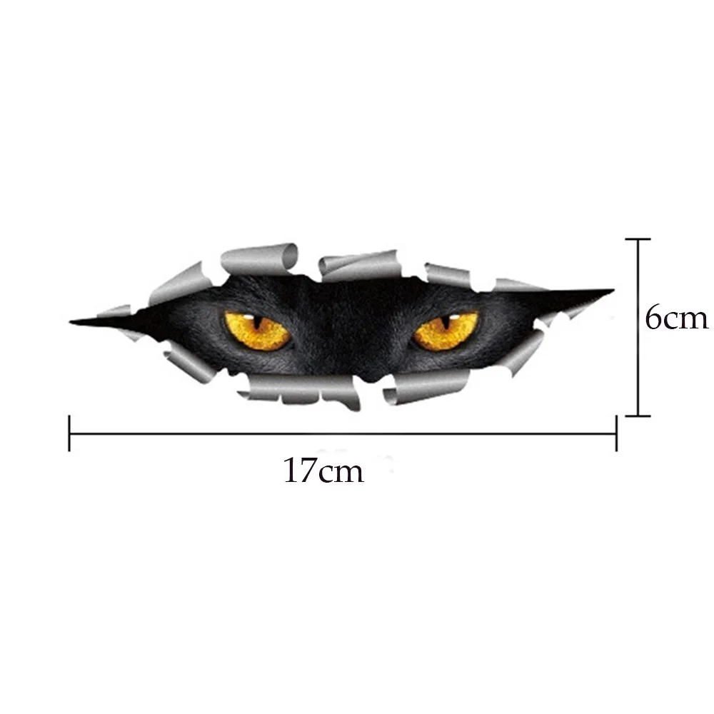 New Creative Cool 3D Car Styling Funny Cat Eyes Peeking Sticker Waterproof Peeking Monster Auto Accessories Whole Body Cover