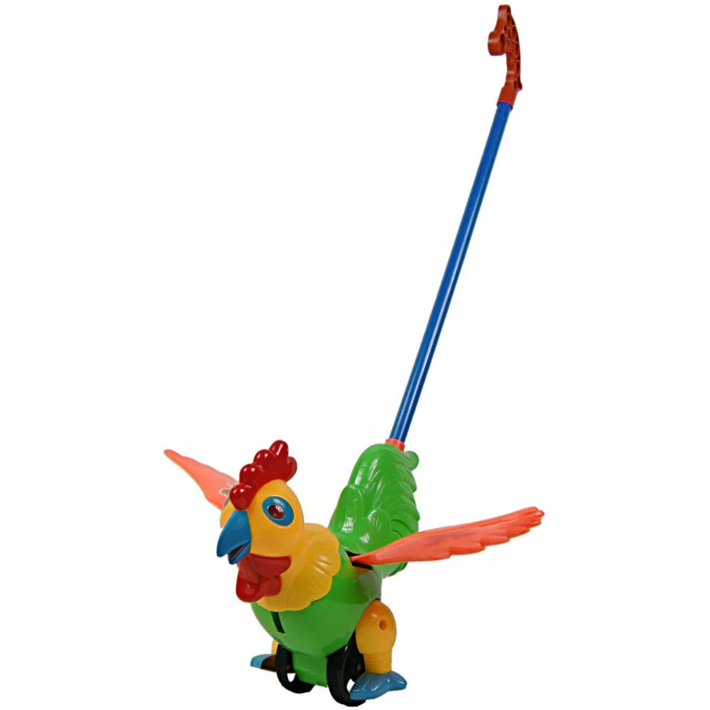 

Push The Cock Toddler Educational Toys Children's Unisex Animal Single-rod Hand-pushed Toy Grasping/movement Ability Developing