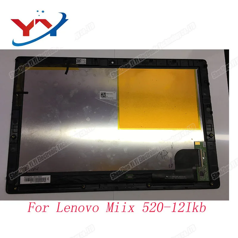 12.2 FHD IPS LED Multi Touch Screen Digitizer Assembly For Lenovo Miix 520-12IKB MIIX 520 12 Display With Bezel