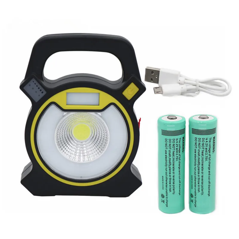 Mobile phone Charge 15W COB LED Portable LED Flashlight Outdoor lighting Tent light Waterproof Torch Fishing Handheld lamp