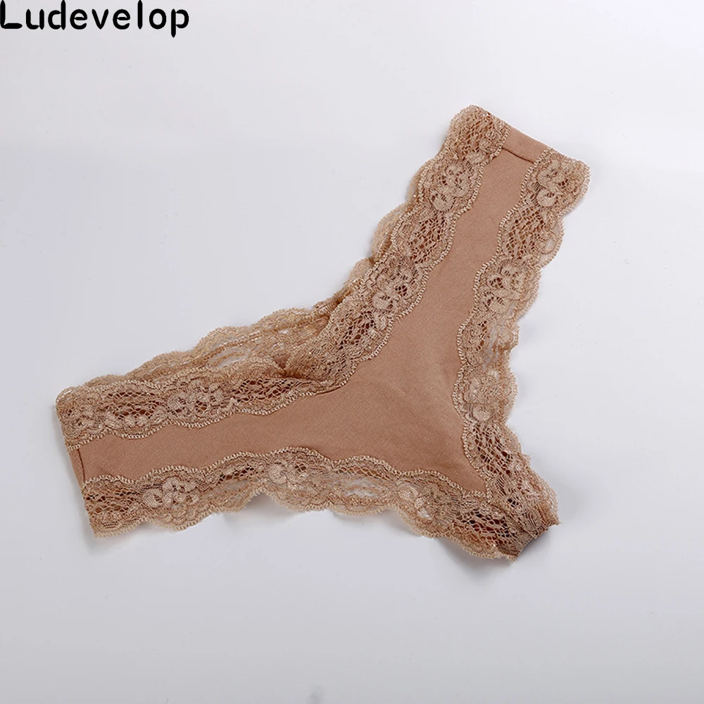 New arrival Women Fashion Panties Female Sexy Full Lace Plus Size Thong Sexy Solid G Strings Underwear Lady\'s Sexy Cotton Briefs