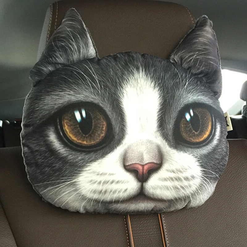 Car Seat Head Cushion Dog Auto Supplies Neck headrest Cat Tiger Car Creative Headrest Car Deat Cushion
