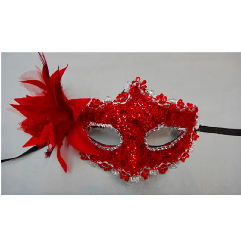 Heißer Partei Eye Maske Feder Spitze Blume Maskerade Ball Karneval Sexy Phantasie Kleid Multi Farbe Prinzessin Maske für Halloween Party