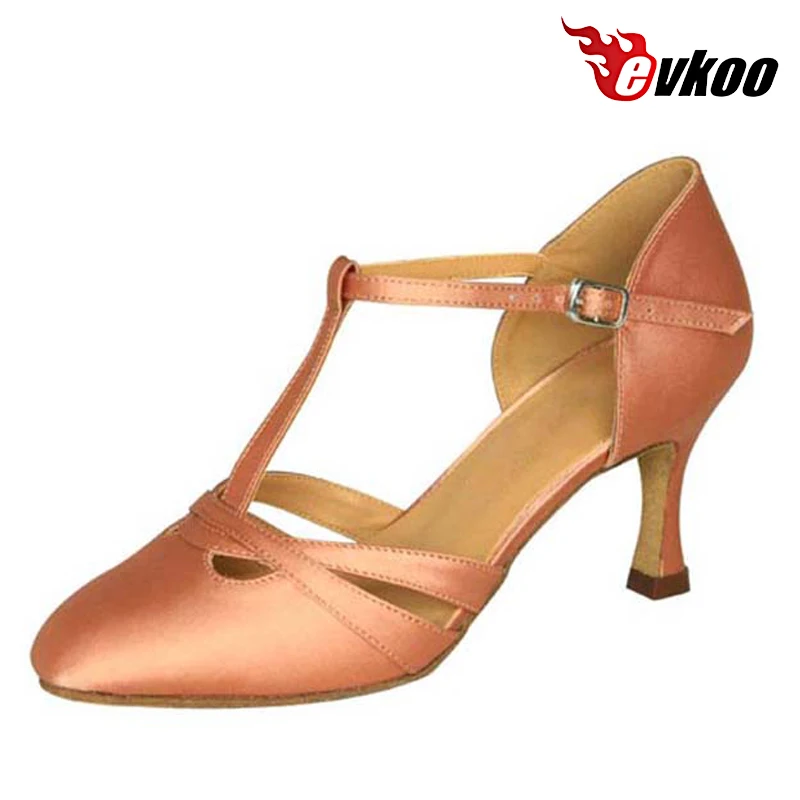 Evkoodance Shoes Latin Dance Size US 4-12 Can Be Customize Satin Material 7cm Heel Height Dancing Shoes For Women Evkoo337 Shoe