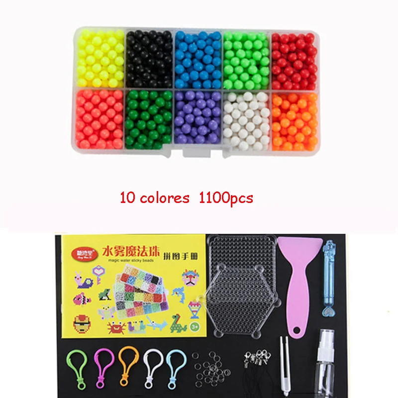 Set 24 Warna Manik Puzzle Isi Ulang Kristal DIY Manik Semprotan Air Set Permainan Bola 3D Mainan Sulap Buatan Tangan untuk Anak-anak