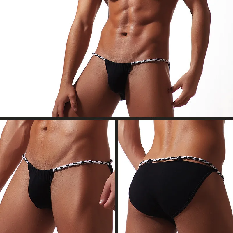 Sexy Men Briefs Japan Sumo Underwear Rope Briefs Underwear Bulge Pouch Shorts High Fork Underpants Low Waist Briefs Jockstrap