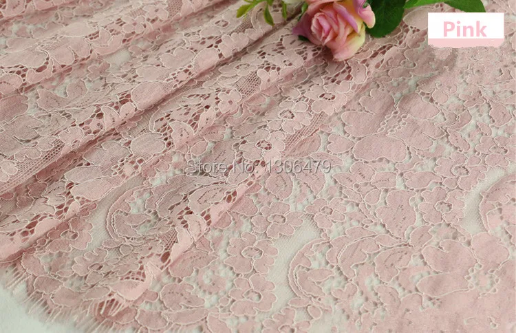 1.5*1.5meters Embroidery Eyelash Cotton Lace Fabric French Cord Lace Cloth African Guipure Lace For Party Wedding Dress RS820