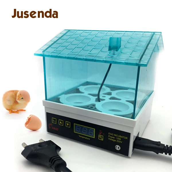 

New Cute China Digital Temperature Small Brooder 4 Mini Hatchery Egg Incubator Hatcher for Chicken Duck Bird Pigeon Quail