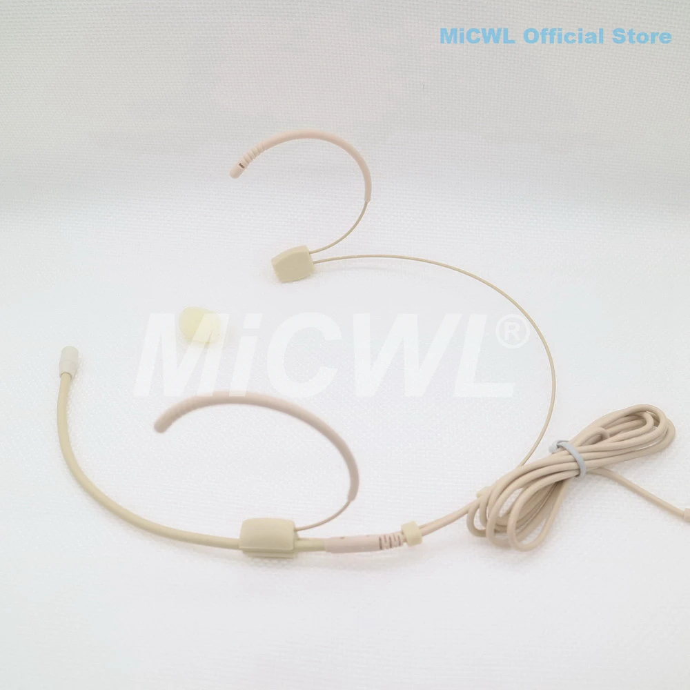 

New Beige Head HeadMic Headset Microphone for MiPro Radio Mic System Omnidirectional Mini XLR 4Pin Lock