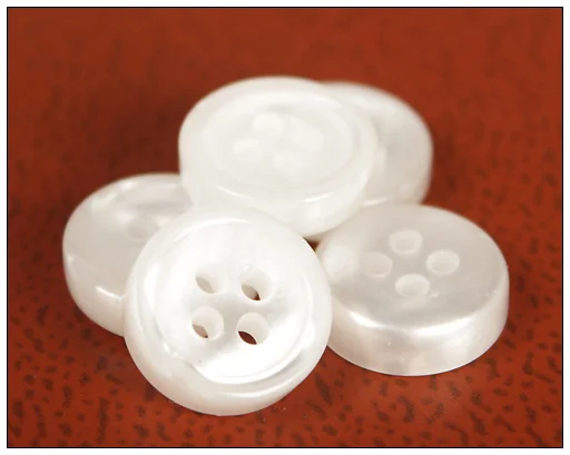 10000pcs Customized design Pearl Effect 4 Hole Round Sewing Shirt Craft Resin Buttons Sizes 9mm & 11mm