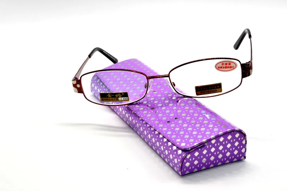 Reading Glasses With Case Multicoating Bubble Pattern Frame Business Light Titanium Alloy +4.5 +5 +5.5 +6 +6.5 +7 +7.5 to +12