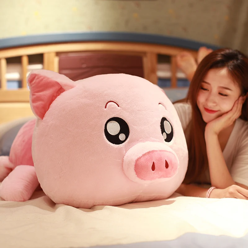 Lovely Pink Pig Plush Toy Giant Soft Fat Kawaii Piggy Doll Cartoon Pillow for Children Gift Deco 35inch 90cm DY50661