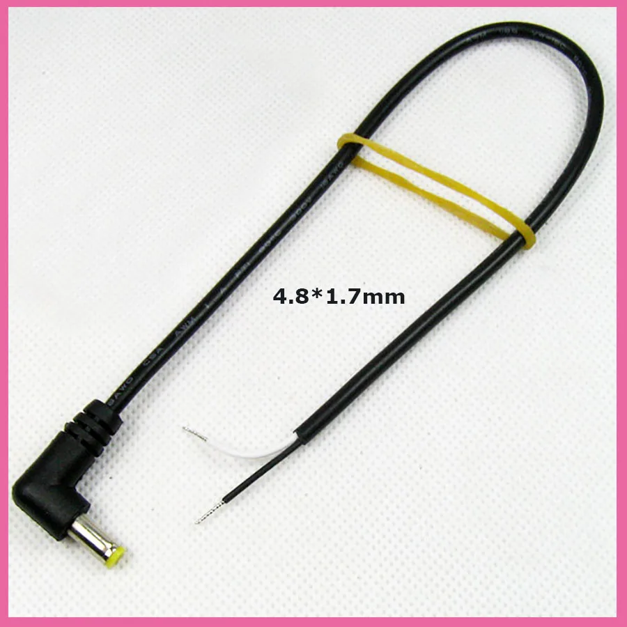 1pcs 5.5*2.5mm 2.5*2.1mm 4.8*1.7mm 4.0*1.7mm 3.5*1.35mm 2.5*0.7mm DC Power Plug with 30cm Cable Black Charging Connector