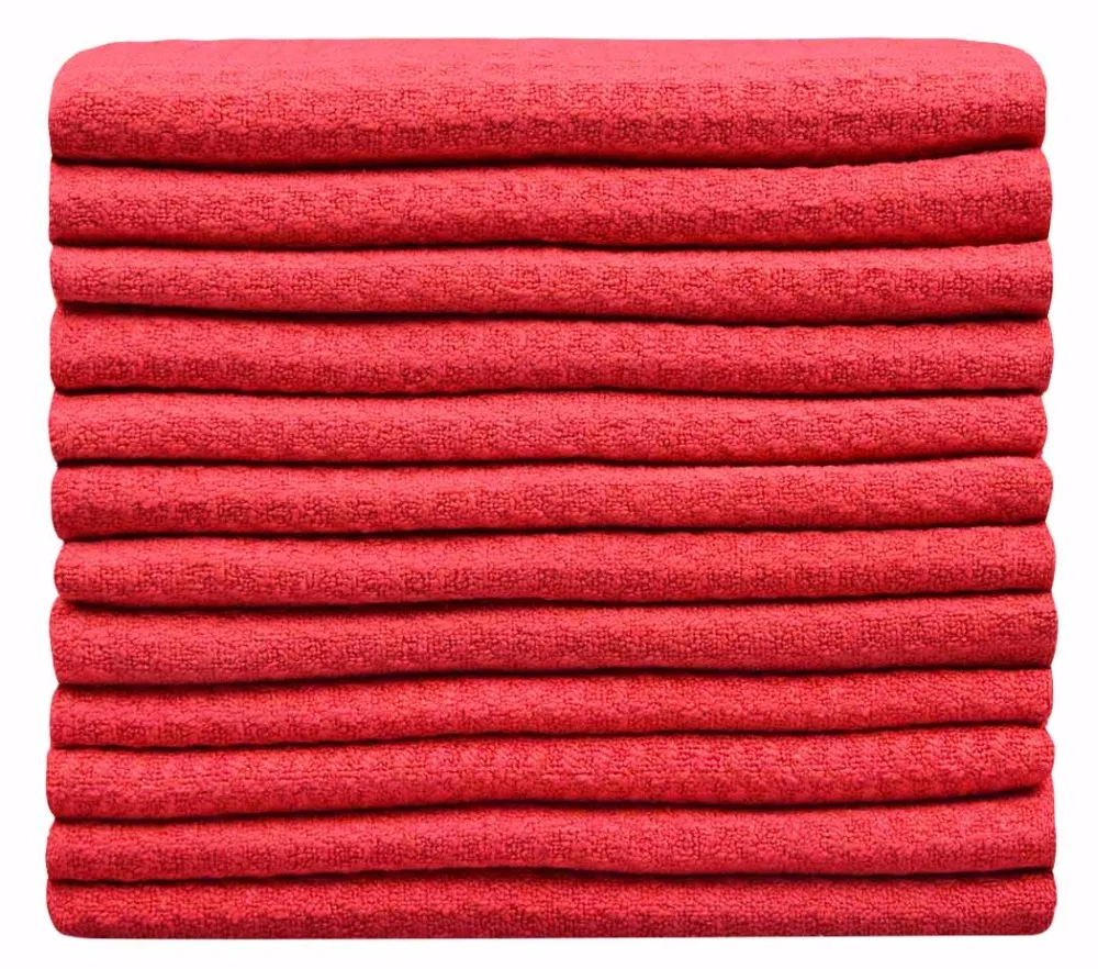 Sinland Homehould Microfiber Waffle Weave Fiber Towel Dishcloths Kitchen Cleaning Cloth Fast Drying 20cmx20cm 10PC/LOT White