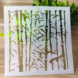 PET Plastic Children Stencils Bamboo Forest Hollow Drawing Template Painting Graffiti Painting Ruler Hand Book Graffiti Ruler