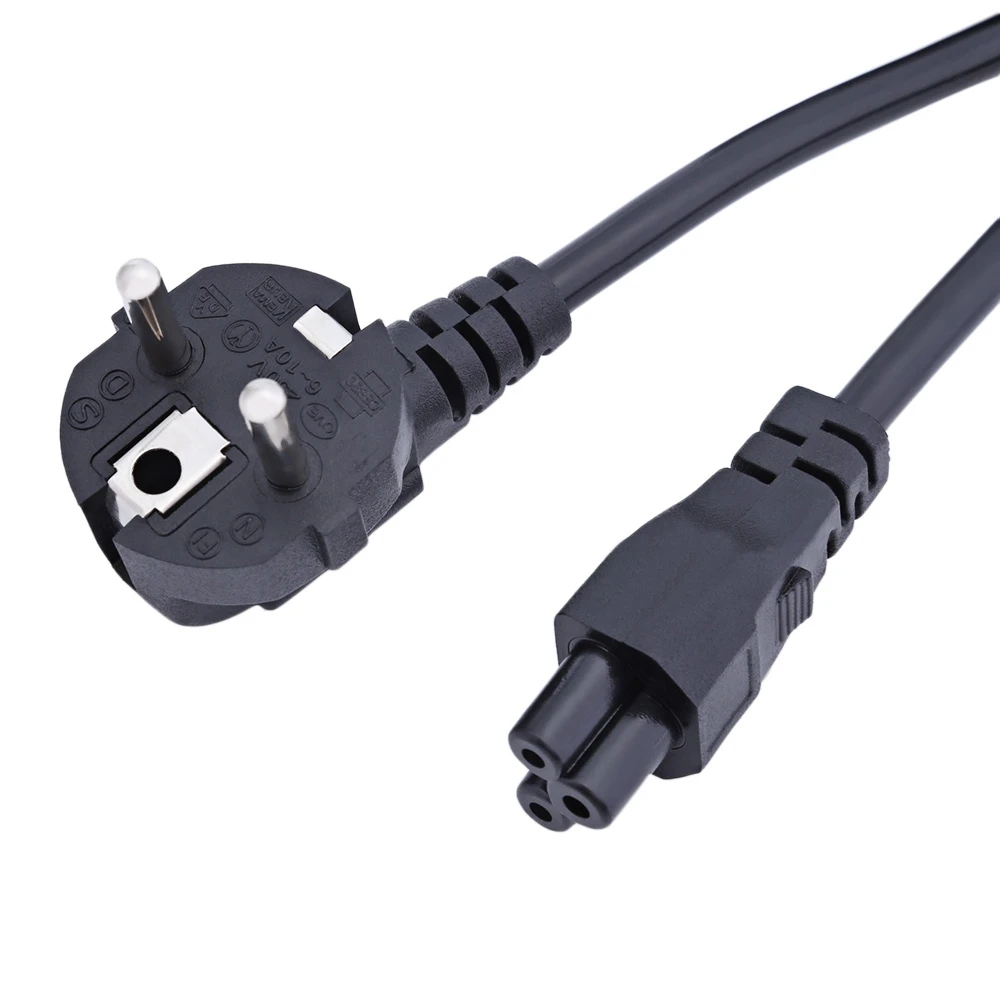 Adapter Power Cord, 5ft CEE7 Schuko (European 2 Pin) To C5 With H05VV-F 0.75mm2 For Notebook Computer Supply Power Cord