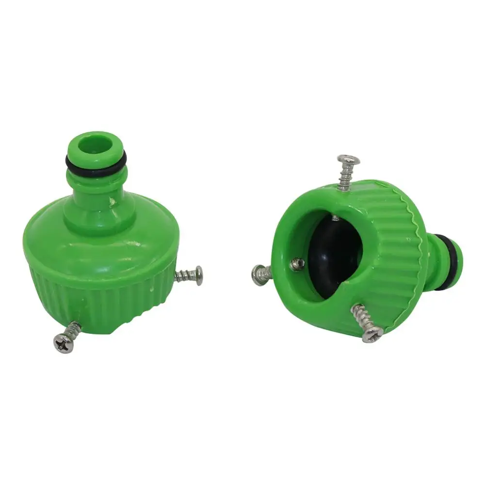 2Pcs Universal Water Faucet Nipple Connector with 3 Pcs Fastening Bolt Watertap to Hose Pipe Snap Connector Irrigation Pipe Tool