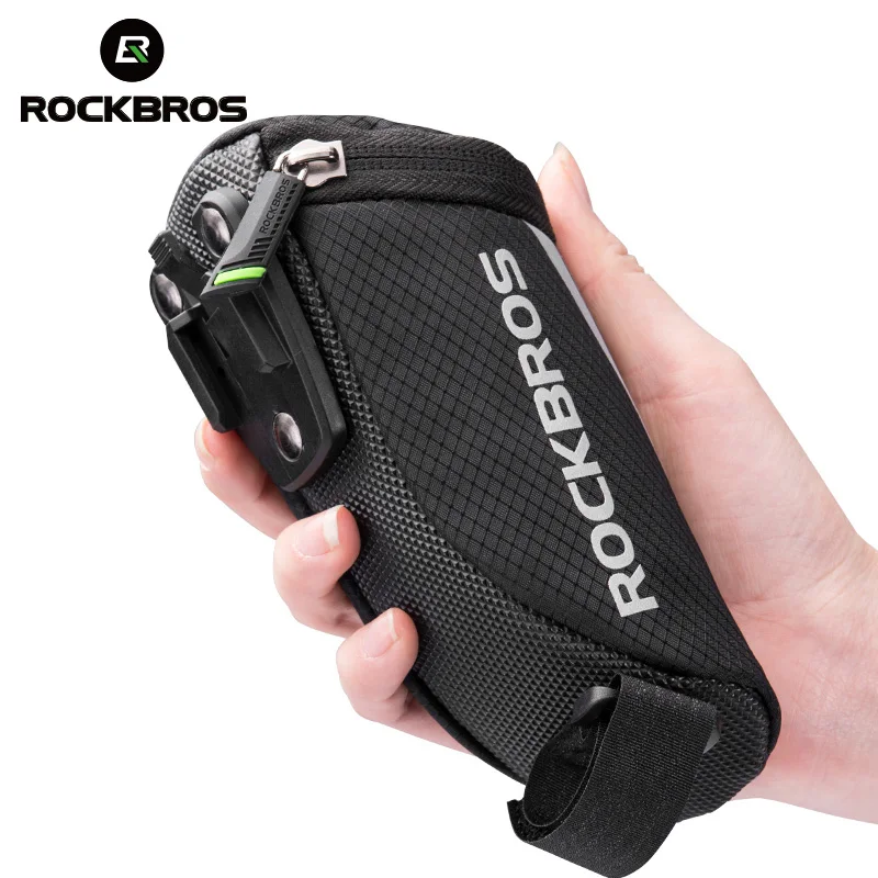 ROCKBROS Bike Saddle Bag Portable Reflective Tail Seatpost Nylon Cycling Bike Bicycle Mini Bag Package MTB Bike Accessories