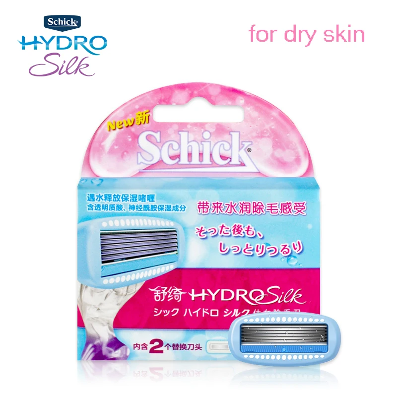 Schick-Remplacement de lame de rasoir manuel pour femme, hydroinjLady, humidité avancée, nouveau rasoir, original, 2 pièces par paquet