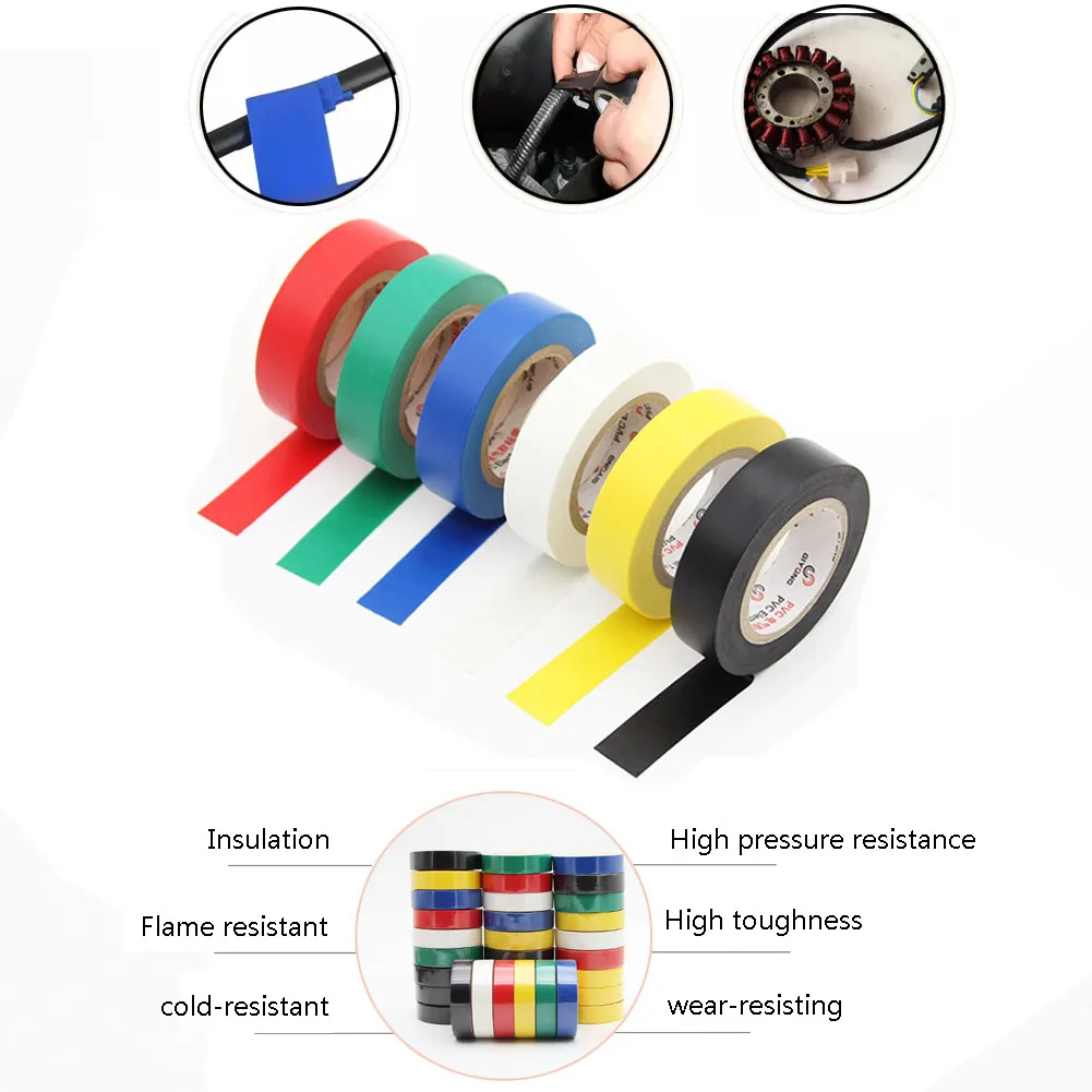 10PCS Waterproof Performance Repair Tape Bonding Rescue Self Fusing Wire Hose 15M Electrical Tape