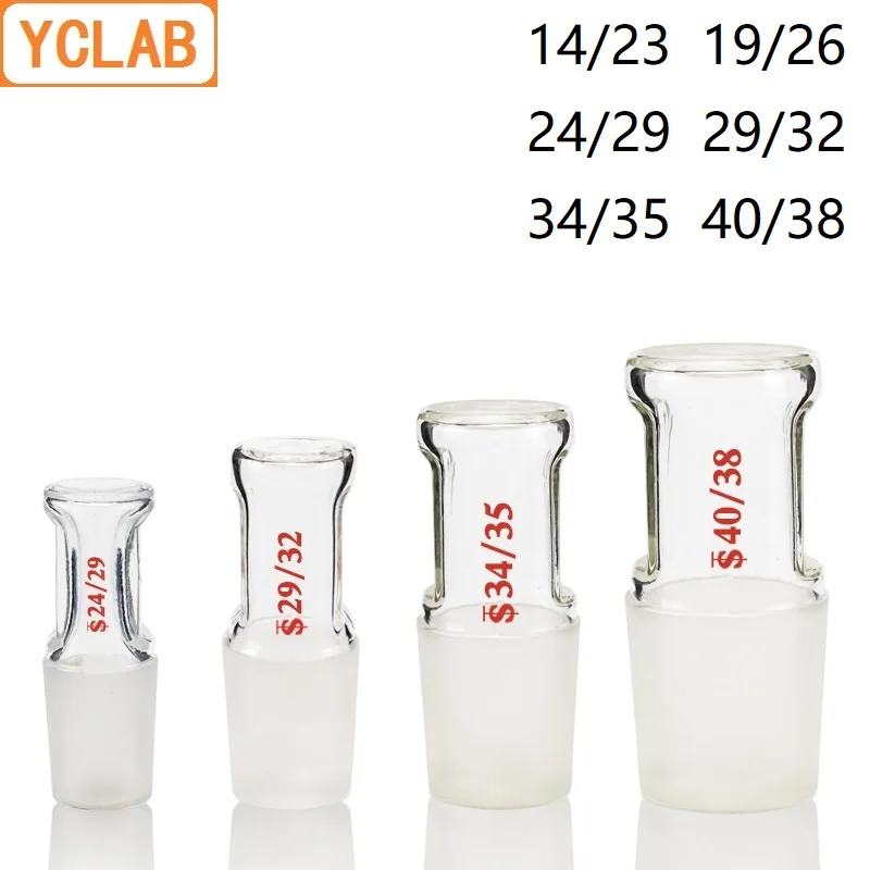 YCLAB Glass Stopper Hollow 14/23 19/26 24/29 29/32 34/35 40/38 Standard Ground Mouth Laboratory Chemistry Equipment