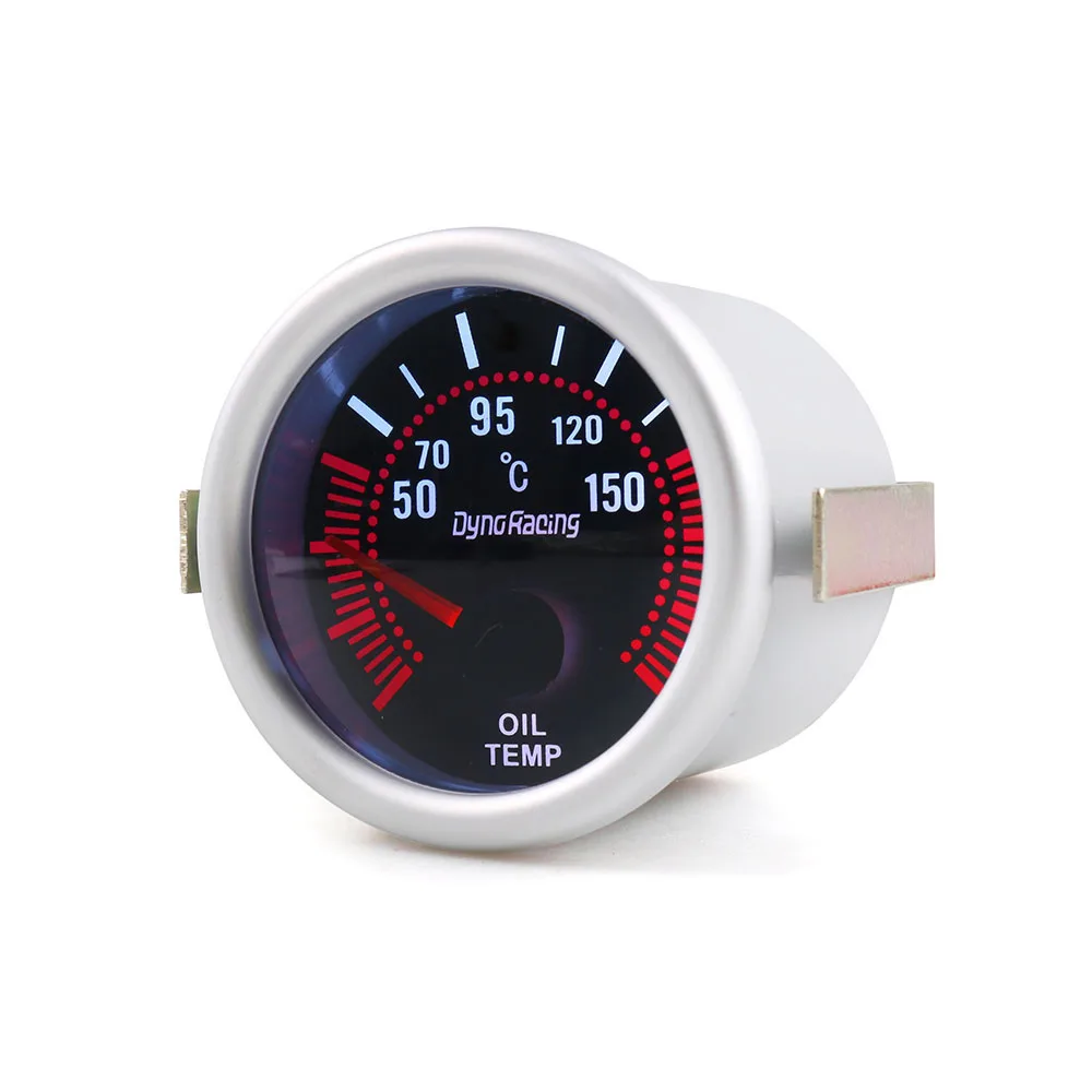 Dynoracing 2'' 52mm Universal Smoke Lens Digital Oil Temp Temperature Gauge 50-150C 12V LED Oil temp sensor Car gauge BX101313