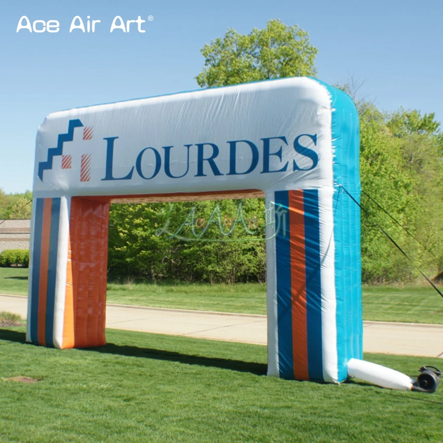 Durable Designed Inflatable Arch Welcome Entrance Gate Advertising Promotional Archway with Removable Sticker/Banner