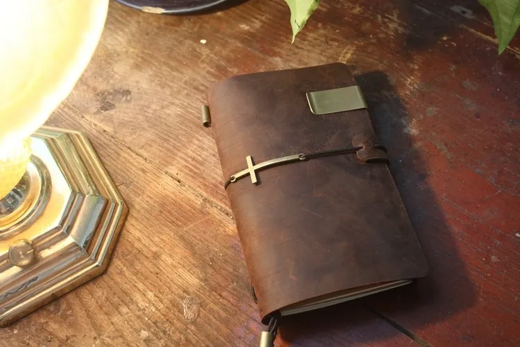 Blank Diaries Journals notebook note book vintage simple genuine leather sketch book school planner papelaria escolar cross