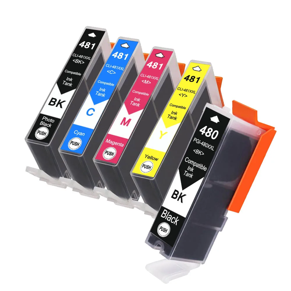 

Compatible PGI-480 CLI-481 Ink Cartridge for Canon PIXMA TR7540 TR8540 TS6140 TS8140 TS9140