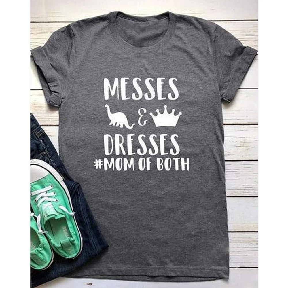 New Women Messes Mommy T-shirt  Mom of Both Unisex Tee Mom Tee Motherhood T Shirt