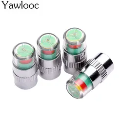 4Pcs 2.0 Bar 30 Psi Car Tyre Tire Air Pressure Monitoring System Warning Indicator Tire Valve Stem Caps for Auto Vehicle Truck