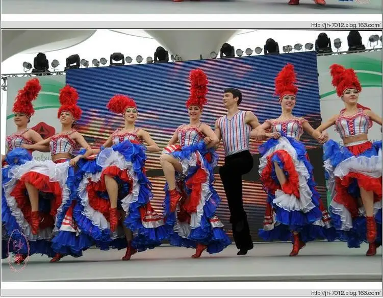 France Cancan Dance Dress Women Opening Stage Performance Saba Costumes Flamenco