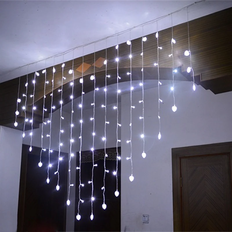 2m Led Curtain String Light Garland Romantic Fairy Light Garden Party Lights Outdoor Deco Wedding Christmas Decoration for Home