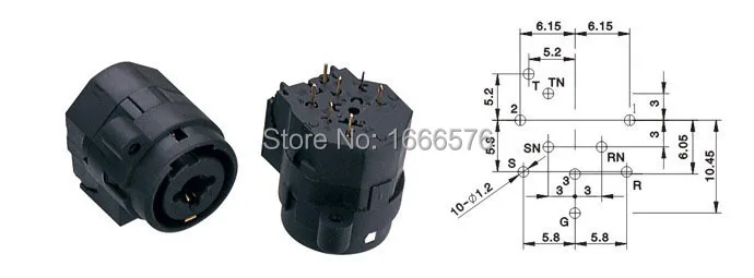 wholesale 50 pcs COPY NEUTRIK FEMALE SOCKET, XLR-1/4