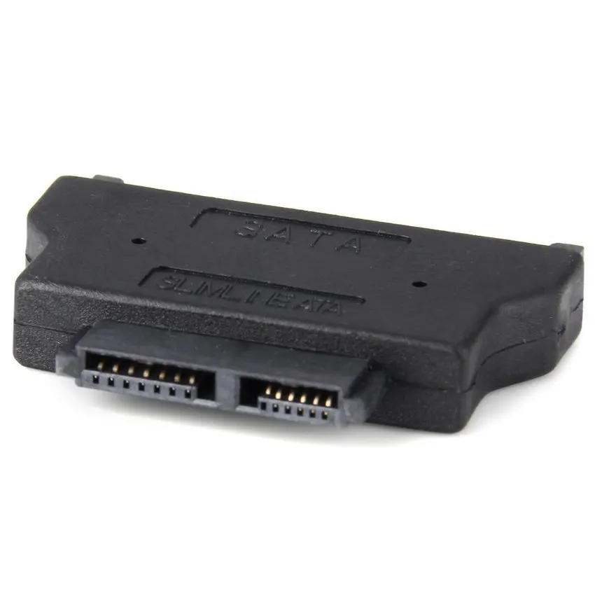 Cablecc-adaptador Micro Sata para portátil, convertidor de 13 pines (7 + 6) macho a SATA de 22 Pines, 7 + 15 hembra, color negro, CD-ROM