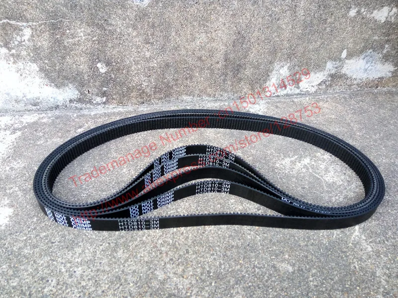 5 pieces/pack 810-HTD3M-25mm Timing belt length 810mm width 25mm pitch 3mm Neoprene Rubber 810 HTD 3M 25 STD S3M pulley CNC