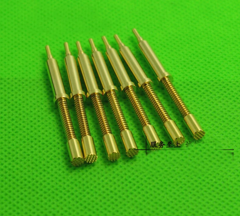 

10 Pcs 12A High Current Serrated Tip Spring Test Probes Pins 3.55mm Dia 355*4550