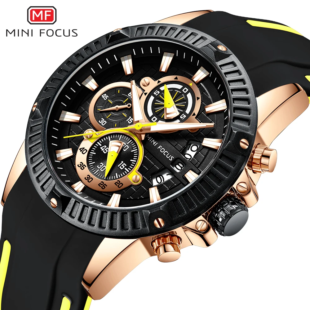 

MINI FOCUS Fashion Men's Sports Watches 2019 New Chronograph Army Quartz Wrist Watch Man Relogios Masculino Clock 0244G0.2