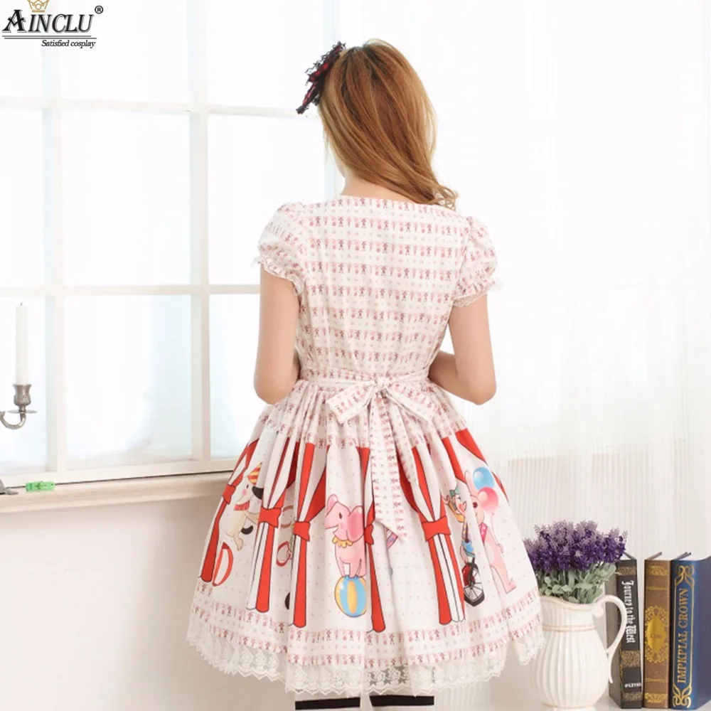 Asweet doce estilo feminino poliéster branco mágico macio adorável doce bonito princesa lolita vestido