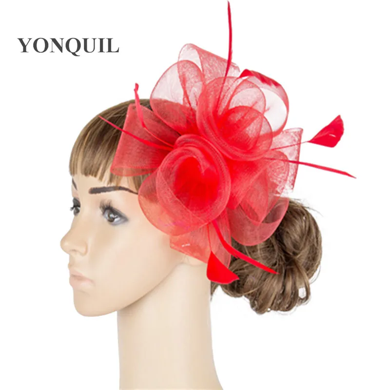 

Beige Color Wedding Fascinator Hats Kentucky Derby Hats Millinery for Sale 3 Roses Decoration Good as a Gift 6Pcs/Lot MYQ037