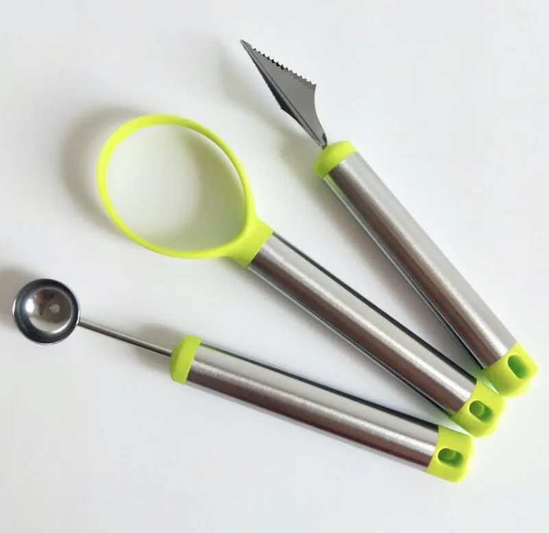 Corers  Scoops Ballers Garnishes three sets Fruit tools digger Digging ball spoon Carving knife Seeding ice cream digger