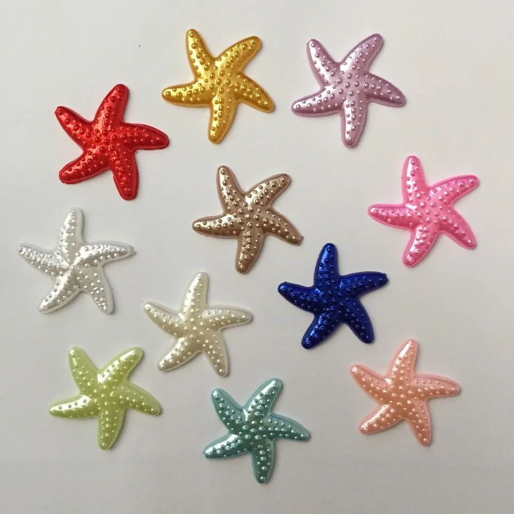 40pcs 20mm Random mixing Asteroidea Flat resin beads Wedding decoration DIY jewelry B20A