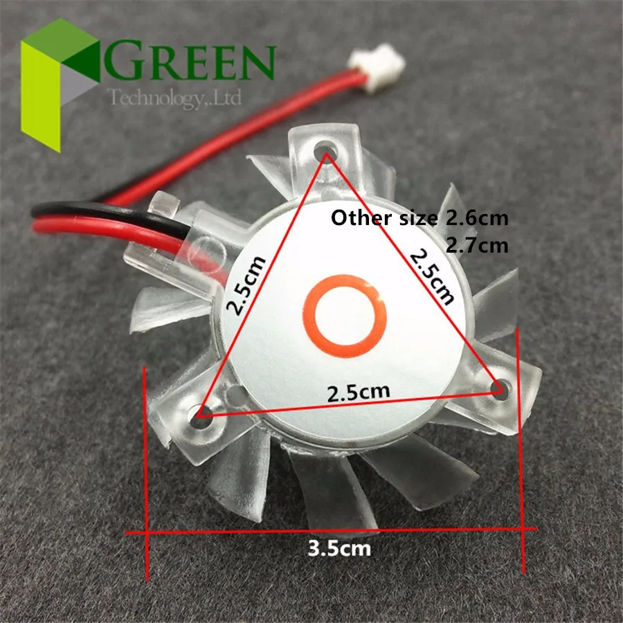 Wysokiej jakości ultra ciche ostrze 35MM 12V 0.1A wentylator karty graficznej o średnicy 35MM 25 26 27mm otwór z łopatką wentylatora 2pin