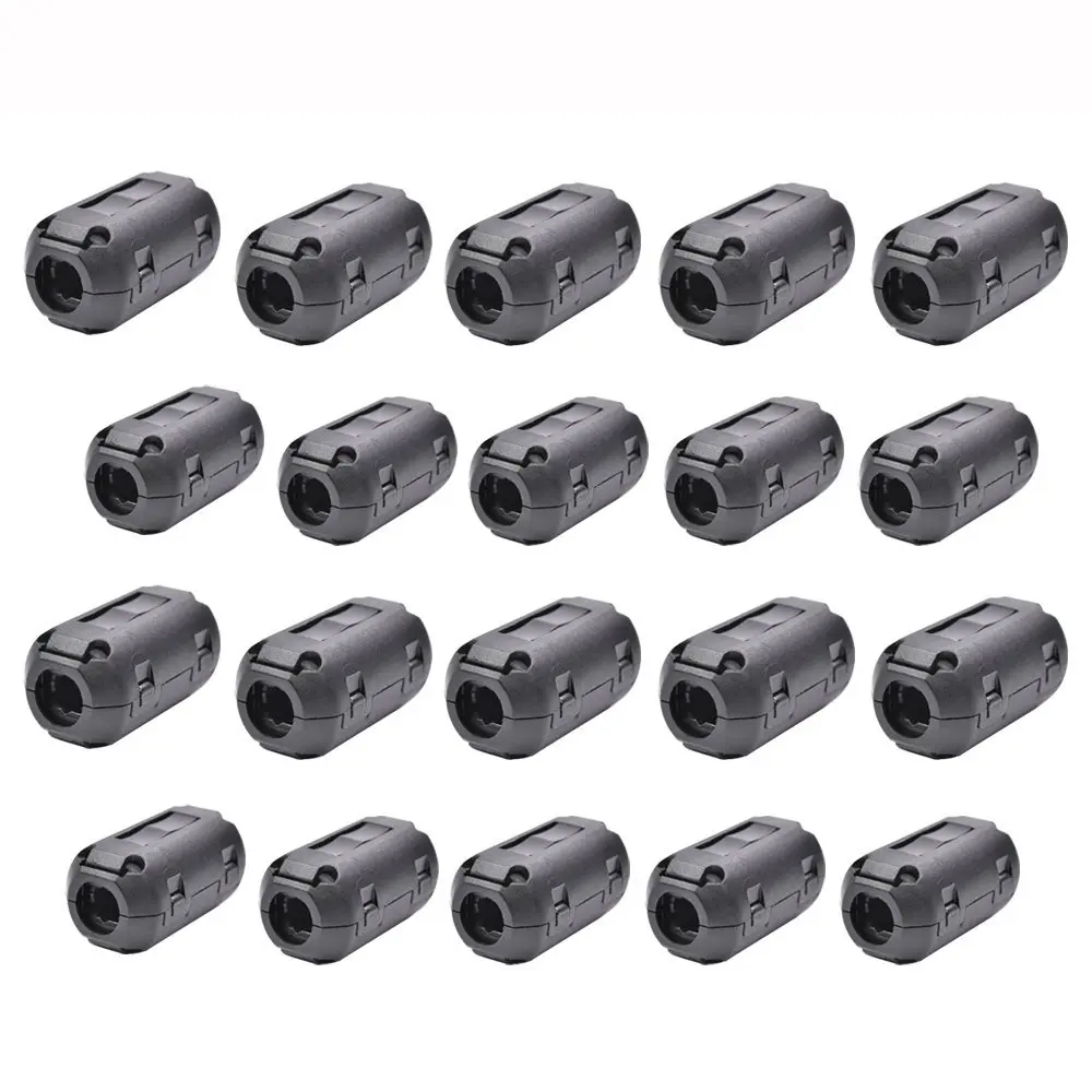 Pack of 20 Magnetic Ferrite Core Cord RFI EMI Noise Suppressor Cable Clip (7mm+9mm inner diameter)