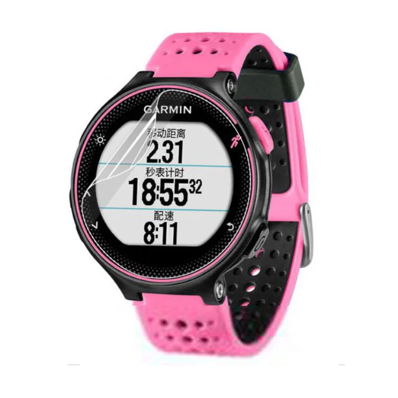 ใสป้องกันฟิล์มป้องกันสำหรับGarmin Forerunner 220 225 230 235 620 630 FR235 SmartWatch Screen Protector (ไม่ใช่แก้ว