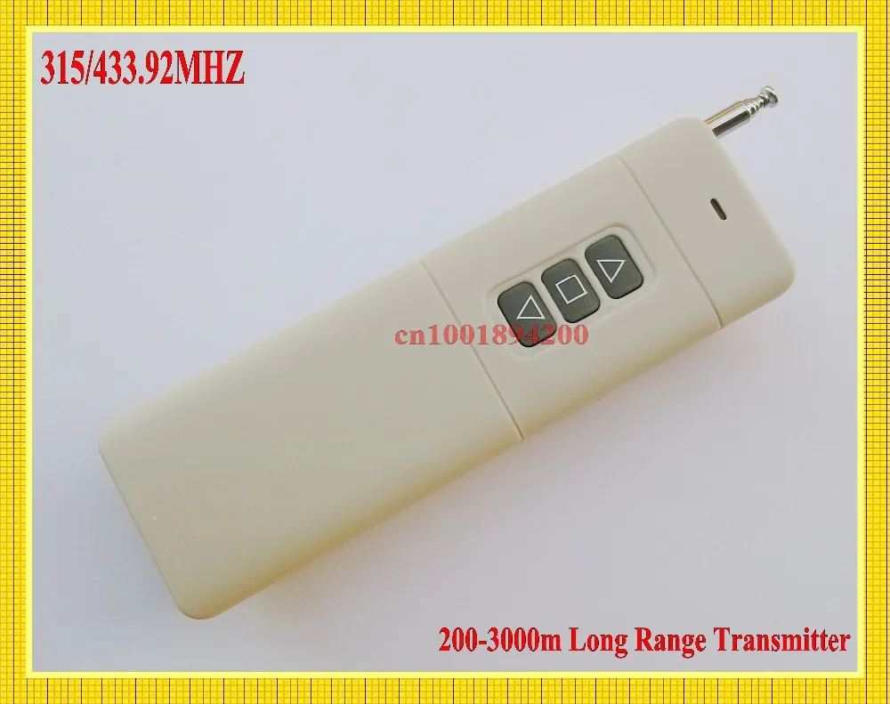 Radio Remote Control Transmitter 315/433.92MHZ Motor Transmitter 3 Button Up Down Stop Long Range Remote