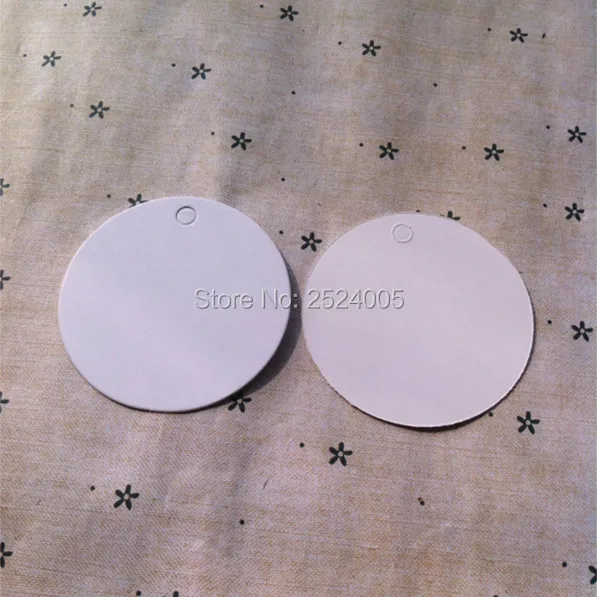 Free shipping in stock dia.3.5cm round shape blank tag/350gsm white cardboard paper tags/paper card hang label