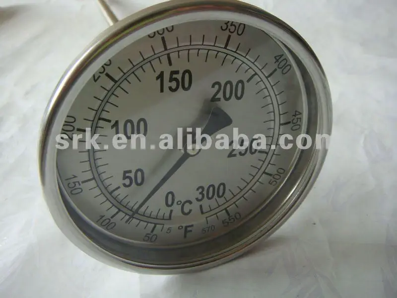 Double Scale bimetal thermometer with  SS304 Case